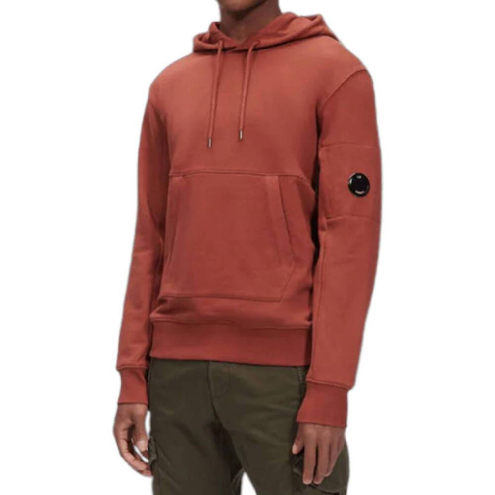 NEW C.P. COMPANY hooded sweatshirts in henna brown